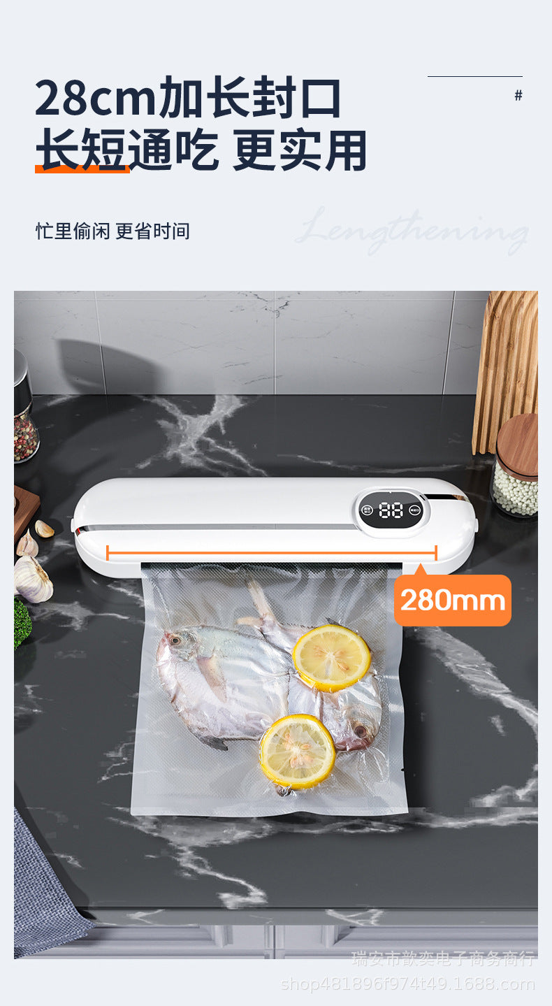 Cross-border vacuum packaging machine household automatic vacuum sealing machine small mini plastic sealing machine portable kitchen fresh-keeping Machine