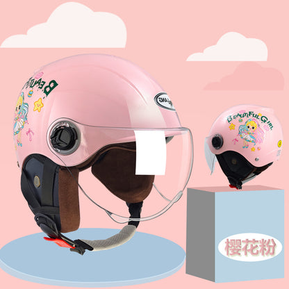 New National Standard 3c certified children's helmet boy baby girl electric car Children's helmet Four Seasons Universal half helmet