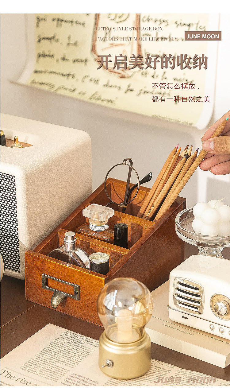 Bedside Remote Control Phone Holder Desktop Organizer Lipstick Perfume Storage Box Makeup Brush Holder Pen Holder Desk Pencil Box