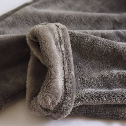 Flannel Women's Pajama Pants Fall/Winter Men's Loose Warm Simple New Couple's Home Pants Pants Winter One-Piece Hair