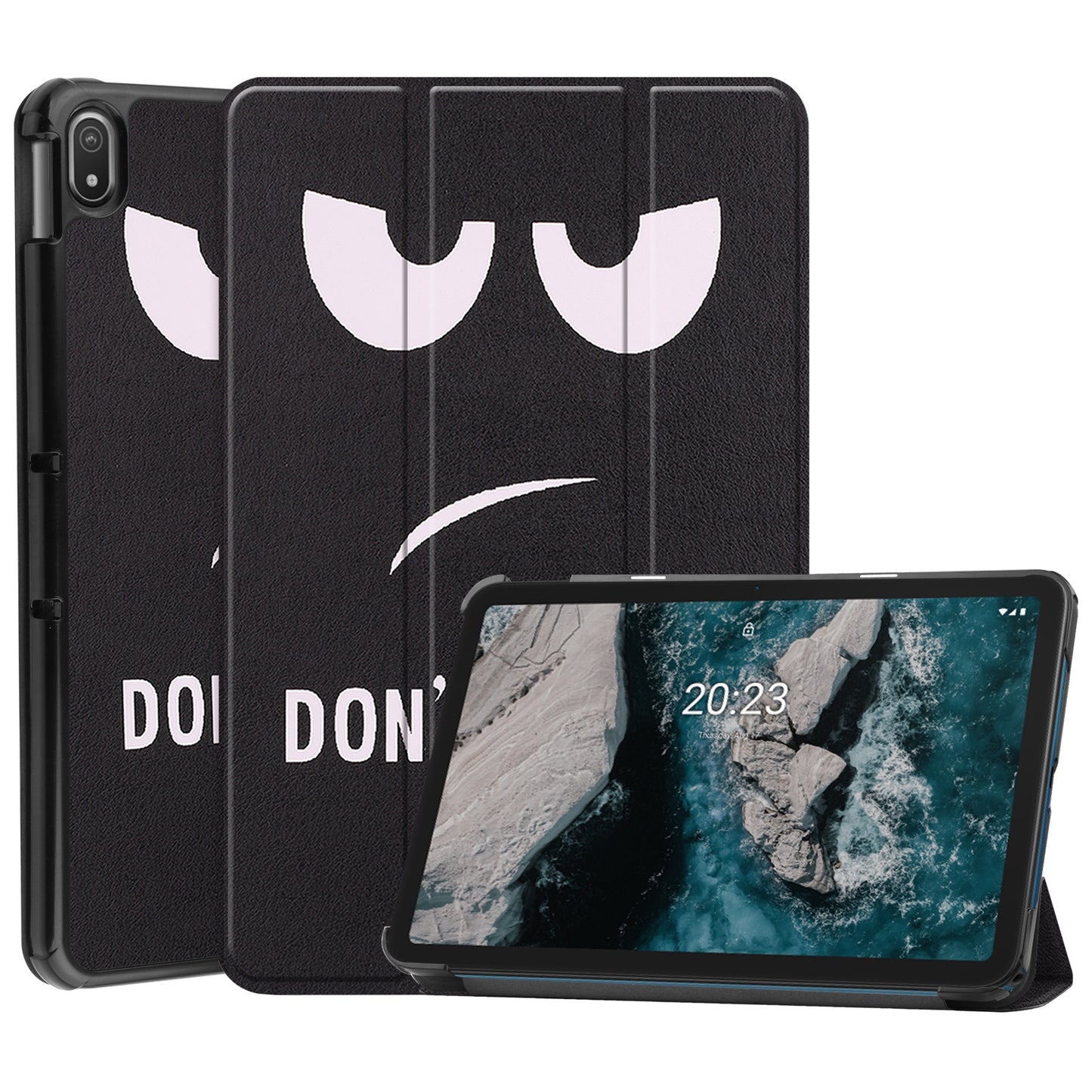 in stock Suitable for 2021 New Nokia T20 10.4 inch Tablet PC Protective Leather Case Three-fold Ultra-thin Case