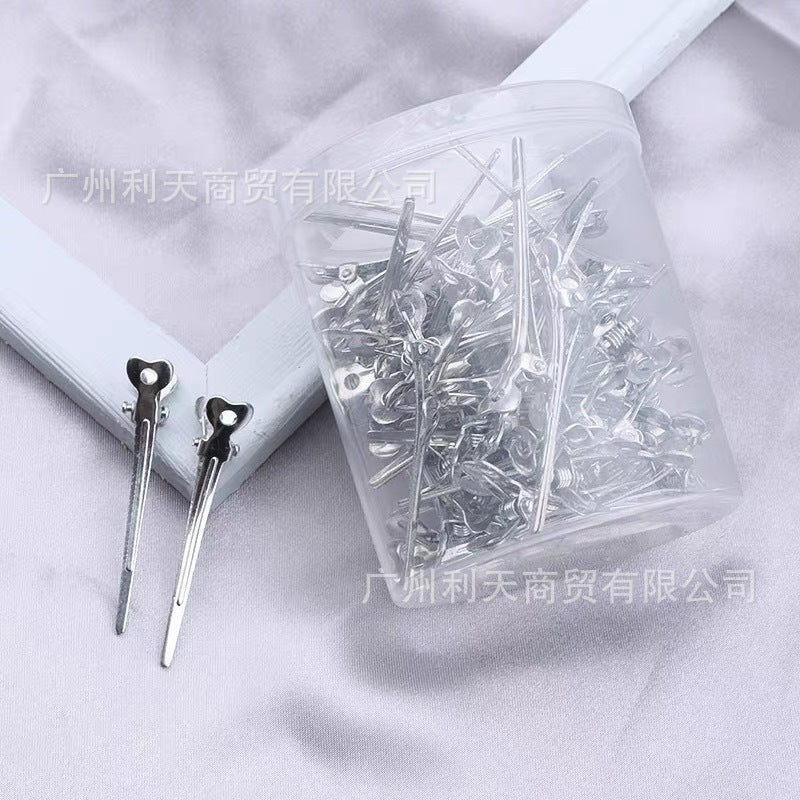 70 aluminum plate hairpin hairpin positioning clip partition clip hand push corrugated clip bangs clip modeling clip long mouth clip
