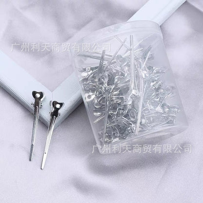 70 aluminum plate hairpin hairpin positioning clip partition clip hand push corrugated clip bangs clip modeling clip long mouth clip
