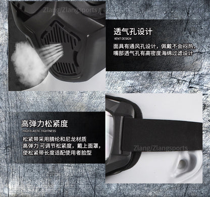 Zlang tactical mask outdoor riding cross-country skiing goggles mask lens 3mm outdoor CS protective equipment