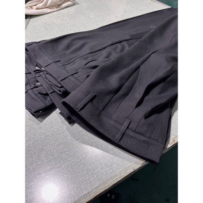 Spring and Autumn New Style Old Money Style Brown Coffee Color Suit Pants for Women, Wide-Leg Pants with Drape Effect, Slimming, Extended Length for Tall Individuals, Straight-Leg Pants