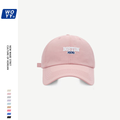 Boston Quick-Dry Baseball Hat Summer Super Fire Outdoor Sun Hat Korean Ins Soft Top Breathable Cap