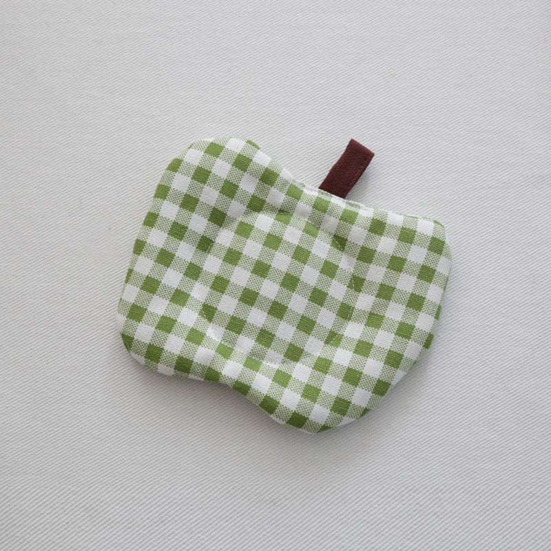 Meizuo Elements Korean-Style Ins-Style Apple Quilted Coasters Fabric Tea Coasters Cute Anti-Scalding Mats Factory Direct Sale