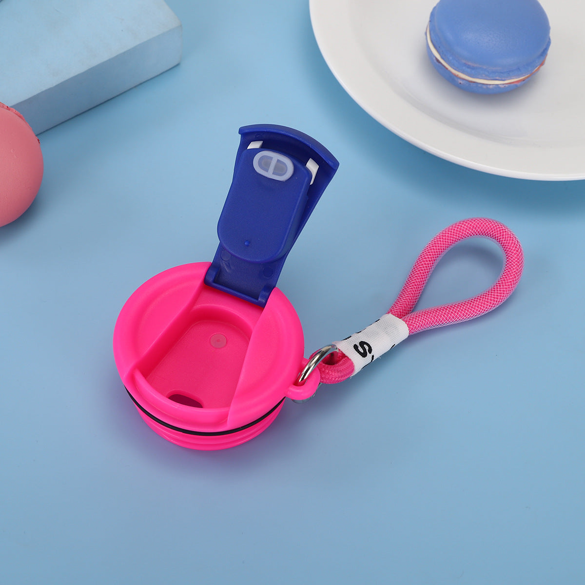 New Style 304 Stainless Steel Thermos Outdoor Portable Cans Lanyard Accompaniably Cups Solid Color Household Straight Water Cup