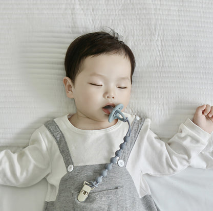 Ins Nordic Style New Plastic Clip Silicone Chain Baby Toy Grinding Stick Tooth Gum Silicone Chain Nipple Anti-losing Rope