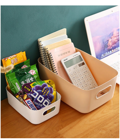 X5039 Desktop Storage Basket Cosmetics Storage Box Kitchen Drawer Miscellaneous Plastic Box Rectangular Organizer Box