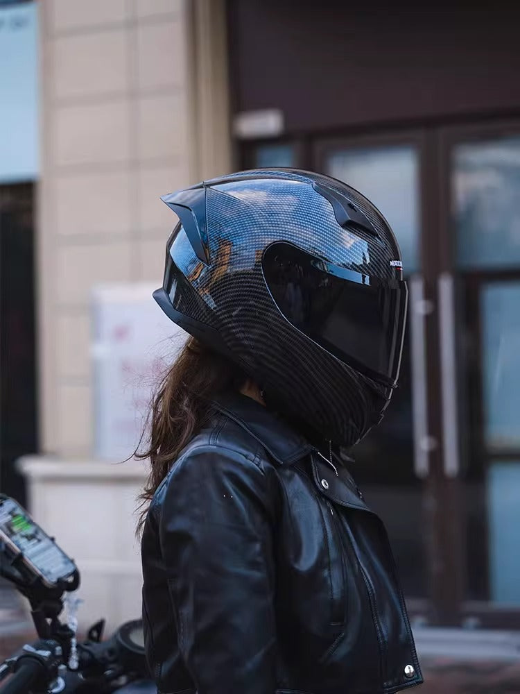 Motorcycle Helmet 3C Certified Bluetooth Men's and Women's All-Season Universal Personalized Electric Cruise Motorcycle Full-Coverage Full-Face Helmet