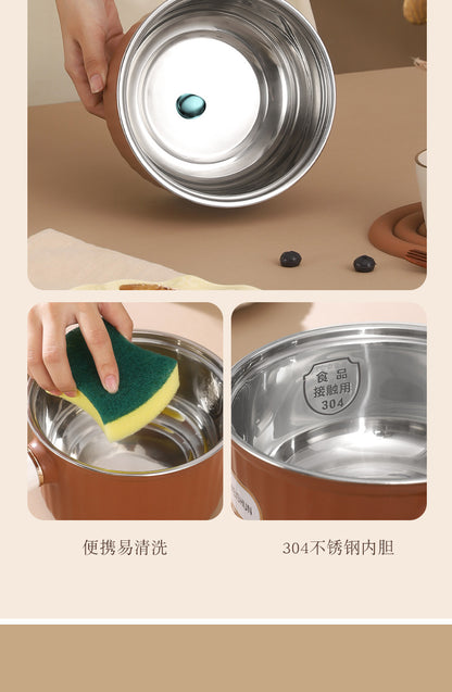 304 Liner Multi-functional Electric Cooking Pot Household Small Pot Dormitory Cooking Noodle Pot Hot Pot Small Electric Pot Intelligent Integrated Pot