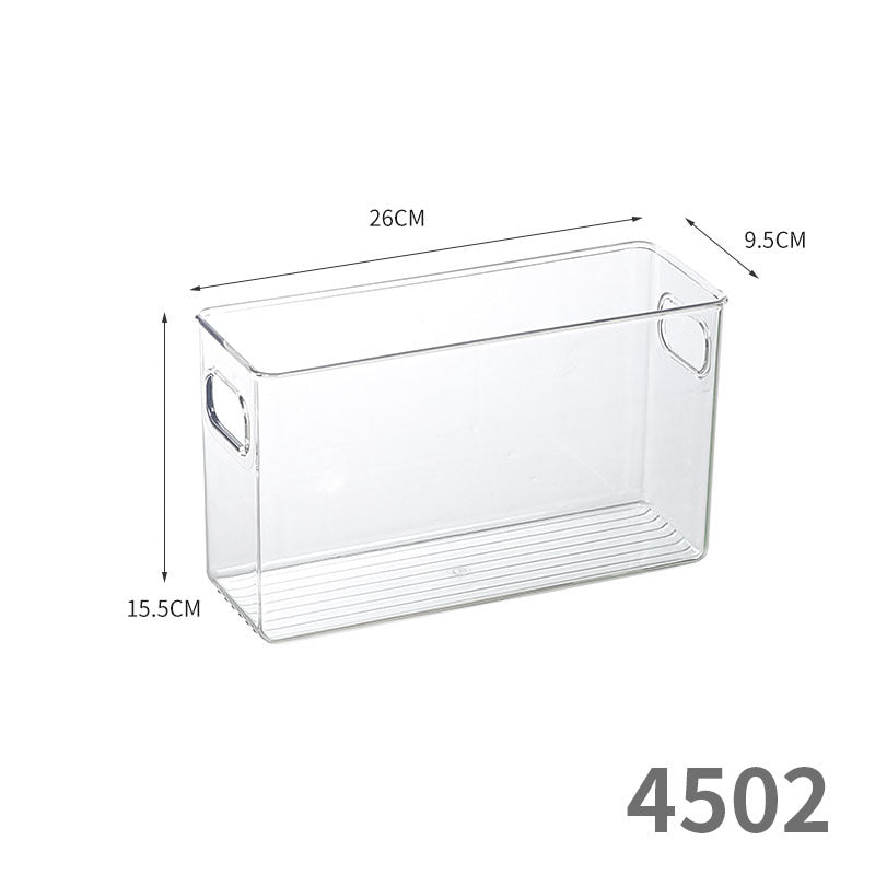 Desktop Storage Box Drawer Built-in Partition Transparent Acrylic Narrow Long Rectangular Cosmetic Workstation Kitchen