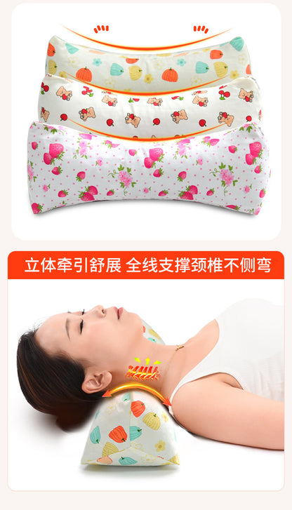Cervical Spine Pillow Buckwheat Skin Pillow Sleeping Triangle Massage Pillow to Aid Sleep Hard Single Physiotherapy Neck Protection Buckwheat Triangle Pillow