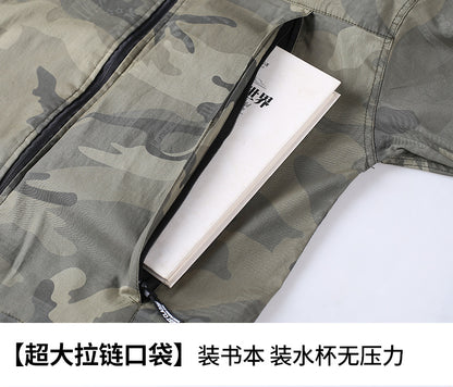 Summer Pure Cotton Thin Work Clothes Set for Men and Women Stretch Camouflage Clothing for Welders Wear-resistant Work-protection Clothing Casual Suit