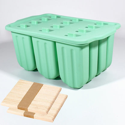 Cross-Border New Oval Ice Cream Mold with Lid, Easy to Release, Cheese Popsicle DIY Home Ice Cream Mold
