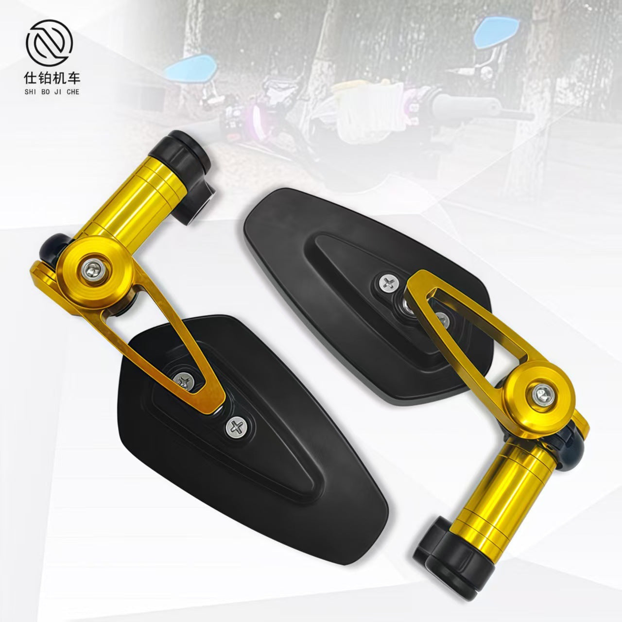 Motorcycle Off-Road Vehicle Modified Universal Folding Mirror Mount Reflective Mirror Cnc Aluminum Alloy Rearview Mirror