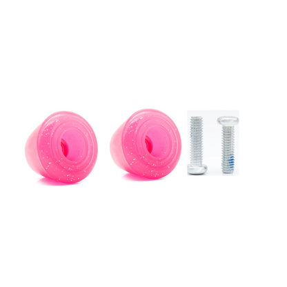 Double-row skates high elastic wear-resistant PU brake head four-wheel roller skates point ice roller skates brake accessories