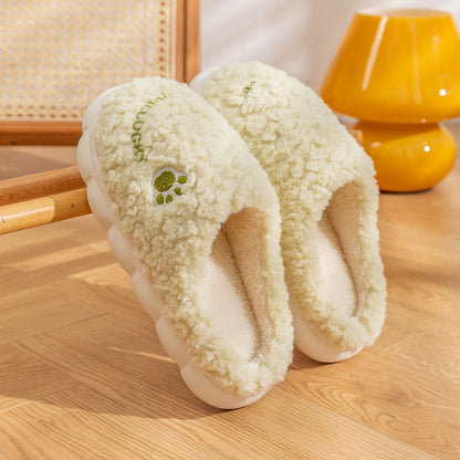 Cixi Cotton Slippers for Women, Spring, Autumn and Winter Home Use, Indoor Non-Slip Couple Home Warm Winter Plush Men's Slippers