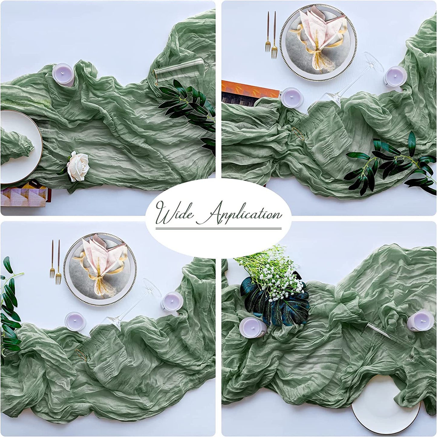 Bali Crepe Table Flag Foreign Trade Western Tablecloth Light Luxury High-End Wedding Party Decoration Pleated Table Flag Wholesale