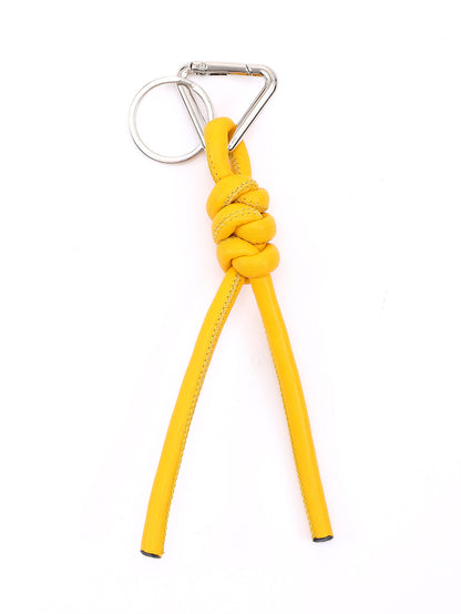 New triangle key chain PU hand-woven diamond key ring bag pendant key chain