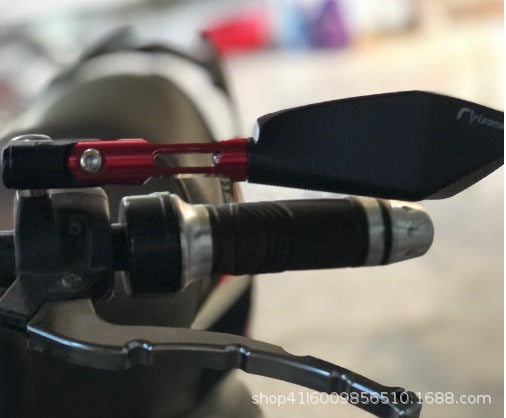 Universal motorcycle modified reflector electric vehicle aluminum alloy rearview mirror blue mirror