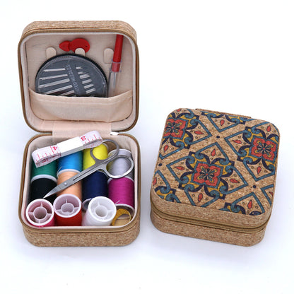 Amazon Cross-Border Household Practical Portable Multi-Functional Retro Sewing Box Sewing Kit Sewing Hand Sewing Set Tool