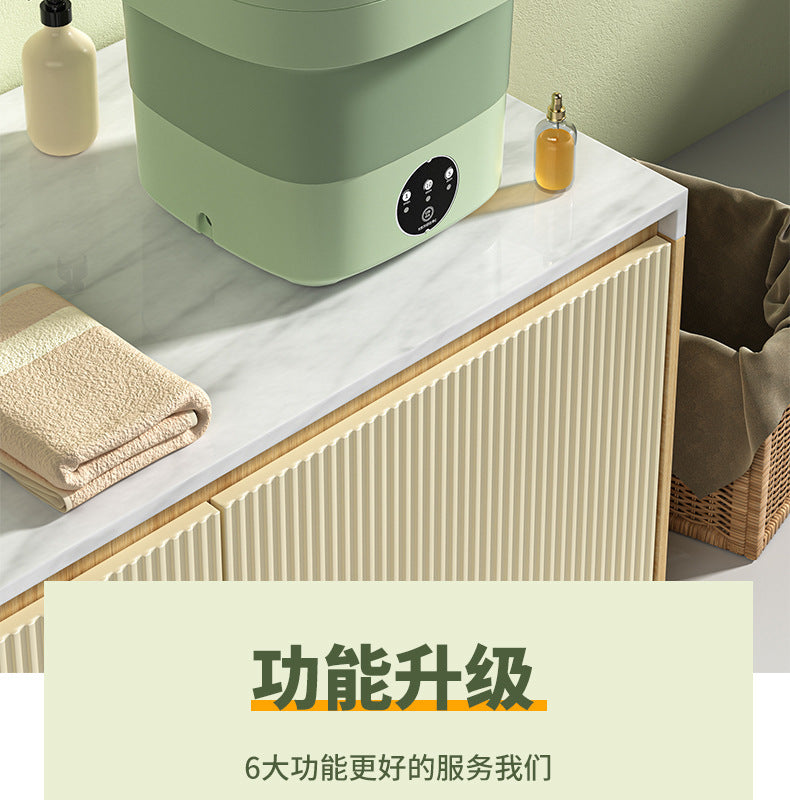 Daifa cross-border folding washing machine mini small washing machine baby underwear wash socks can be dried portable