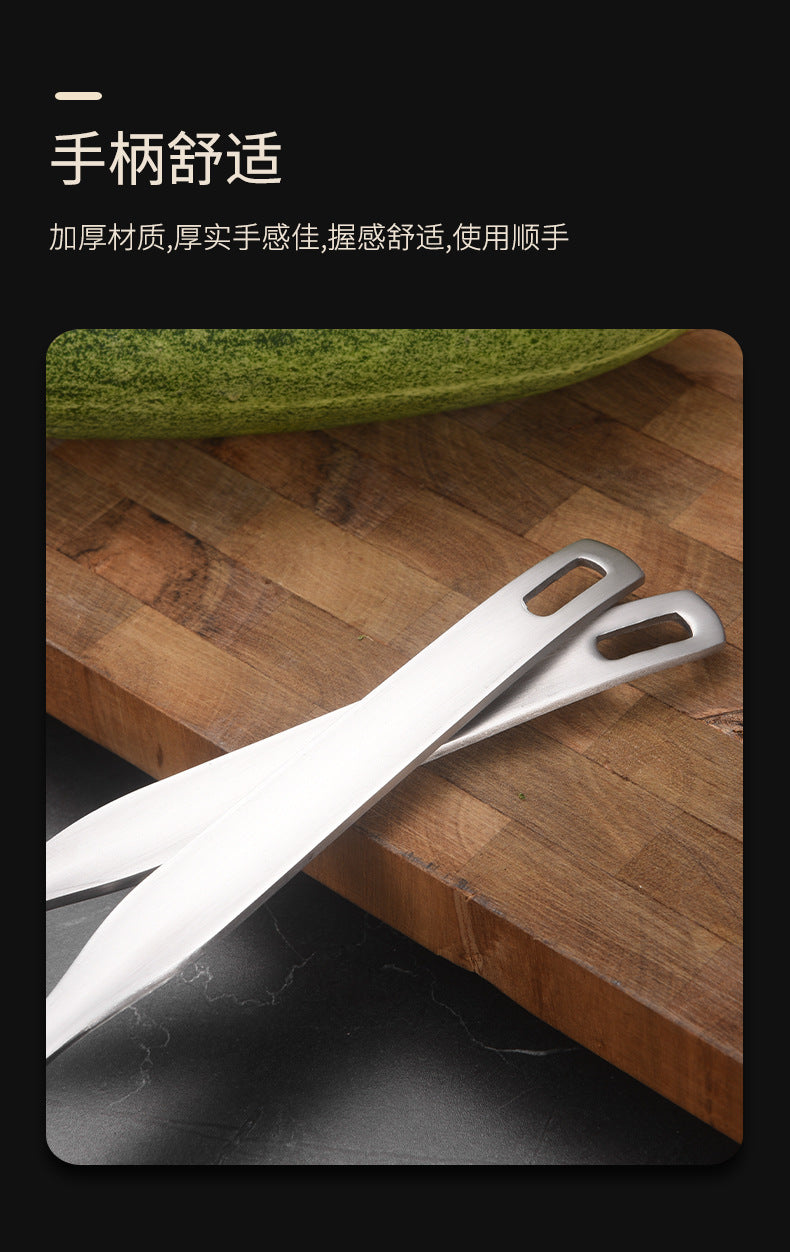 304 Stainless Steel Soup Spoon Hot Pot Colander Household Thickened Large Spoon Long Handle Porridge Spoon Porridge Spoon Drinking Soup Spoon