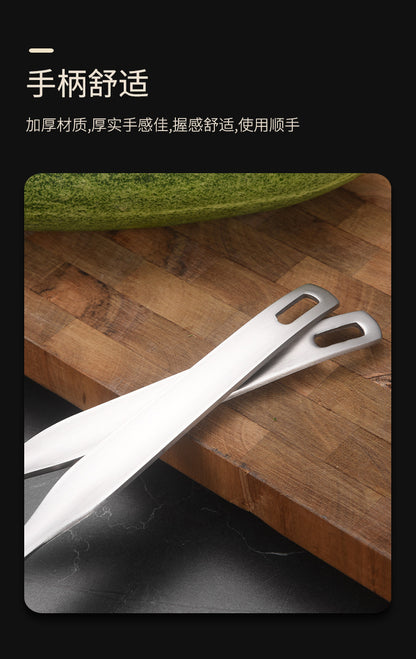 304 Stainless Steel Soup Spoon Hot Pot Colander Household Thickened Large Spoon Long Handle Porridge Spoon Porridge Spoon Drinking Soup Spoon