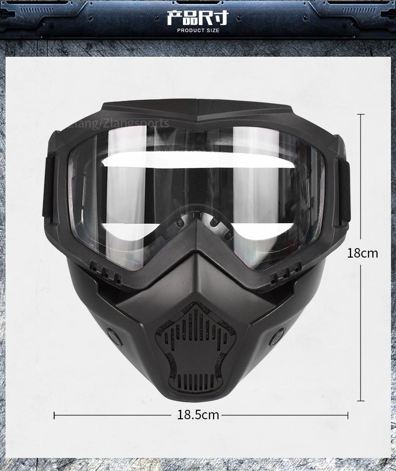 Zlang tactical mask outdoor riding cross-country skiing goggles mask lens 3mm outdoor CS protective equipment