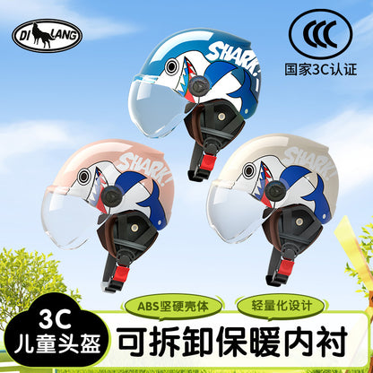 New National Standard 3c certified children's helmet boy baby girl electric car Children's helmet Four Seasons Universal half helmet
