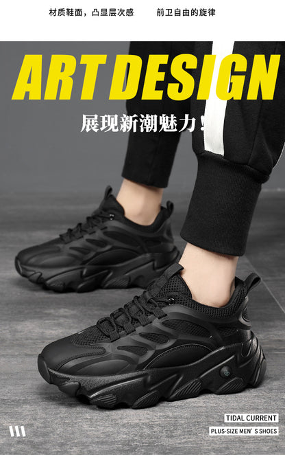 Lion Eagle Dell Torre Shoes Men's Shoes Breathable 45 Thick Bottom Black Plus Size 46 Joker 47 Casual Shoes 48 sneaker