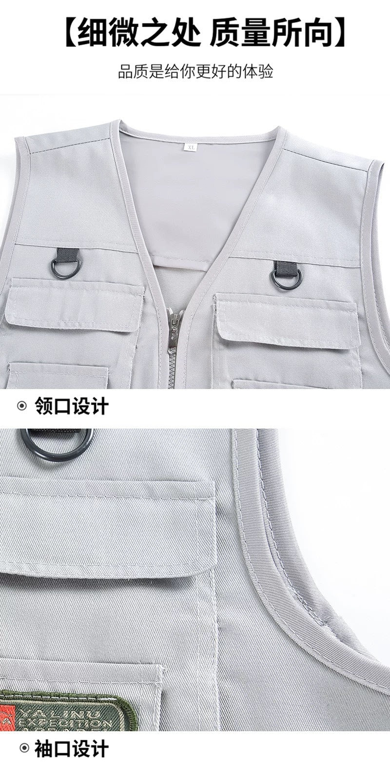 Cross-Border Outdoor Multi-Pocket Vest Men's Fishing Vest Photography Middle-Aged Men's Tops Work Clothes Middle-Aged and Elderly Dad Wear