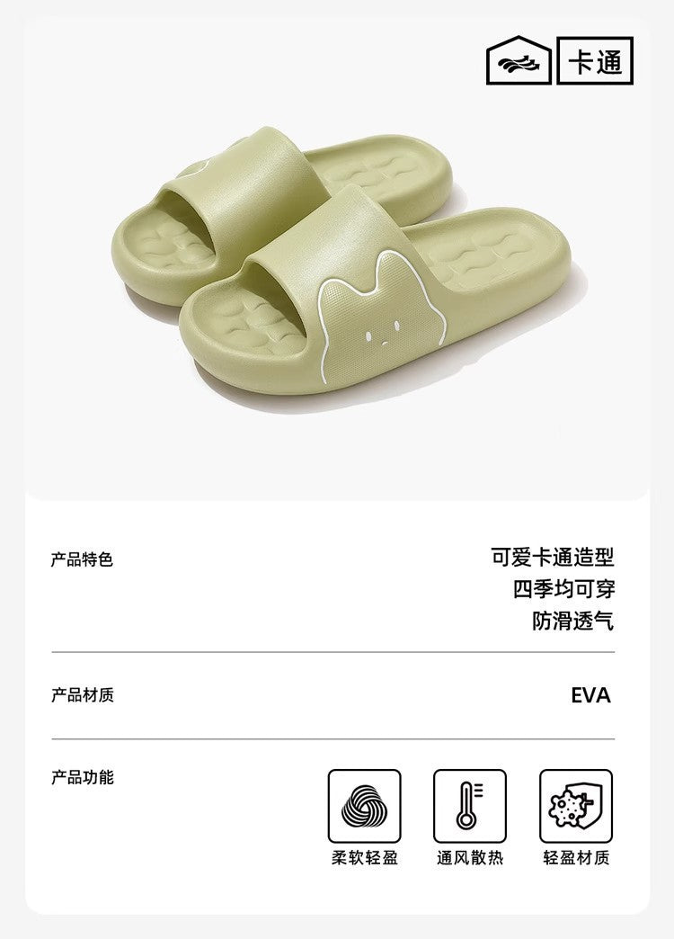 Cross-Border Online Sales Slippers for Men Summer 2025 New Indoor Home Non-Slip Silent Thick-Soled Cute Sandals for Women