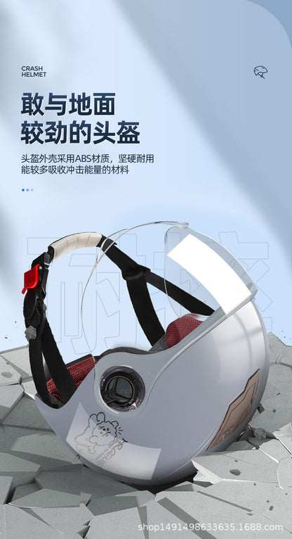 Summer helmet electric car 3C certification Four Seasons Universal half helmet female safety helmet battery motorcycle helmet