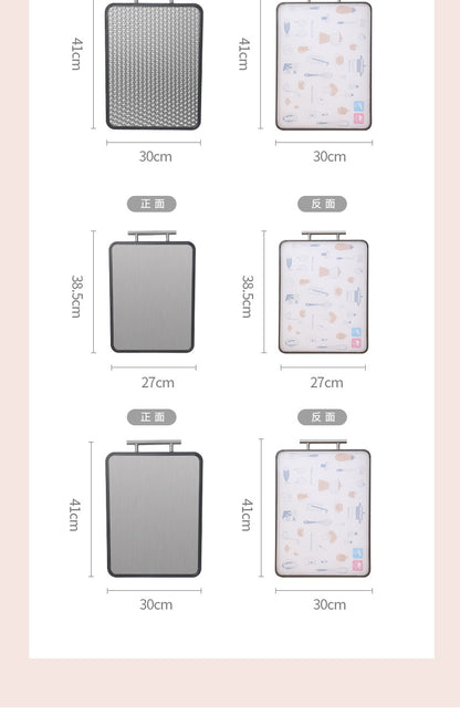 New Double-Sided Cutting Board for Household Use, Food-Grade, Mold-Resistant, Antibacterial, 304 Stainless Steel, Thickened Kitchen Fruit Board