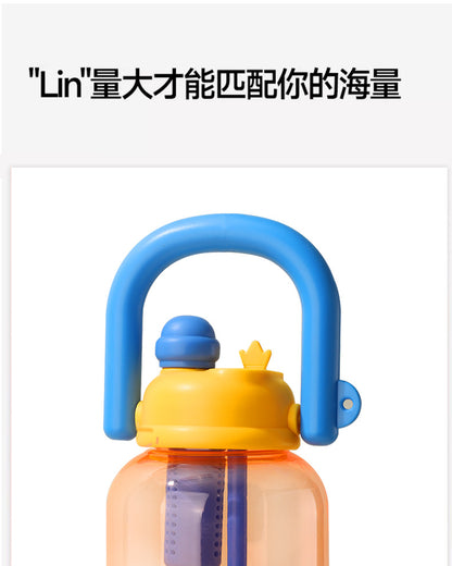 Wholesale Large-Capacity Plastic Straw Cups for Summer, Suitable for Men and Women, with a High Aesthetic Appeal, Portable Outdoor Sports Water Bottles for Children