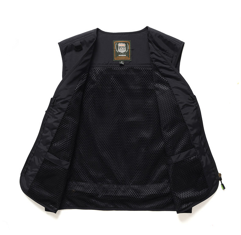 Four Seasons Photography Tooling Multi-Pocket Quick-Dry Vest Safety Waistcoat Logo Printing Men's and Women's Wear
