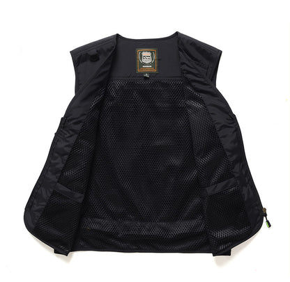 Four Seasons Photography Tooling Multi-Pocket Quick-Dry Vest Safety Waistcoat Logo Printing Men's and Women's Wear