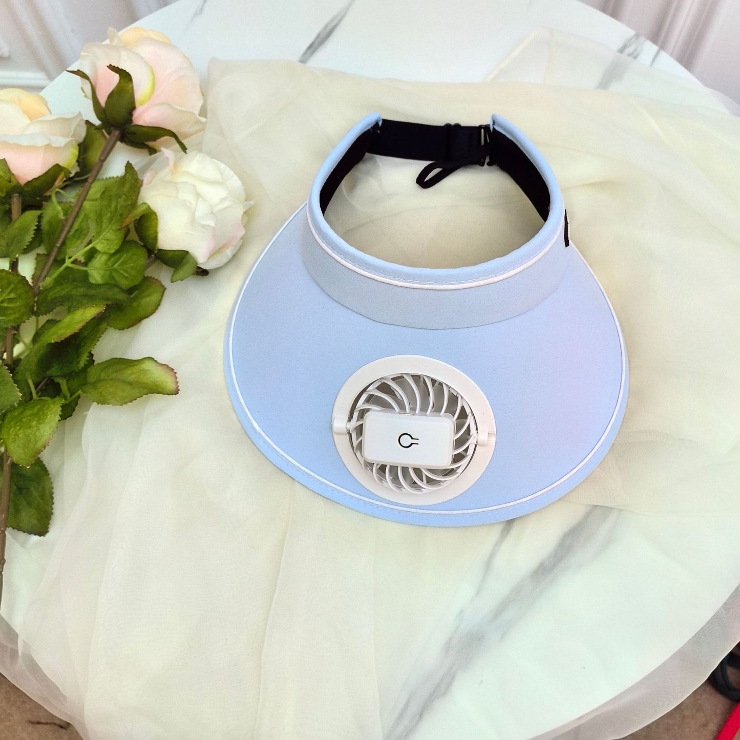 Summer Rechargeable Fan Adult Hat with Strong Wind, Empty Top and Large Brim, Outdoor Leisure, a Must-Have for Men and Women When Traveling