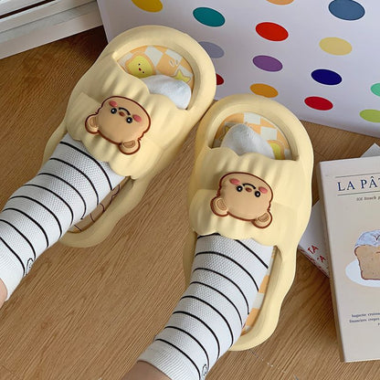 Women's spring and summer new thick-soled sandals and slippers for wearing cartoon PVC non-slip casual soft-soled sandals and slippers wholesale