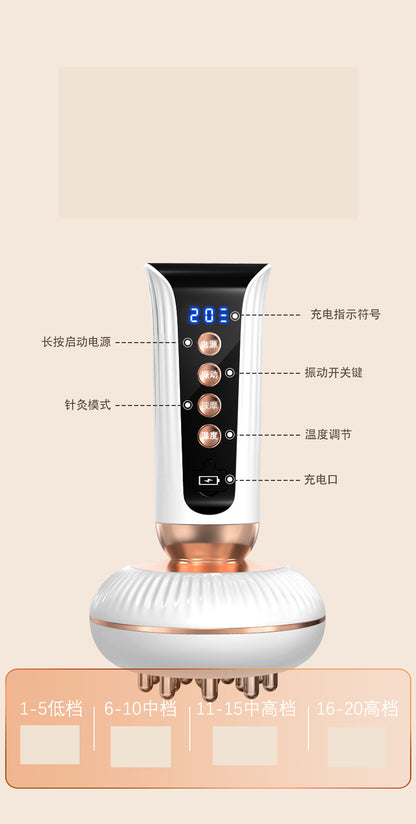 Home Smart Massage Brush Massager Microcurrent Heating Massager Beauty Device