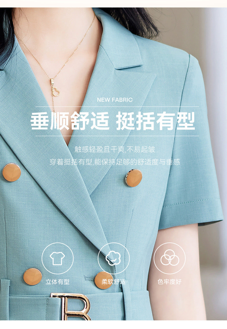French Hepburn Style Small Black Dress High Sense High Cold Royal Sister Fried Street Small Fragrance Style Pleated Professional Suit dress Summer