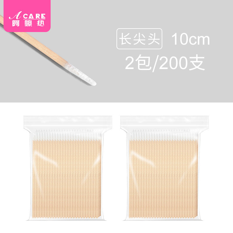 Free Shipping/Cotton Swabs/Tattoo Embroidery A1P20 - Pointed Single/Double-Ended Cotton Sticks for Makeup Removal, Wooden Sticks for Teeth