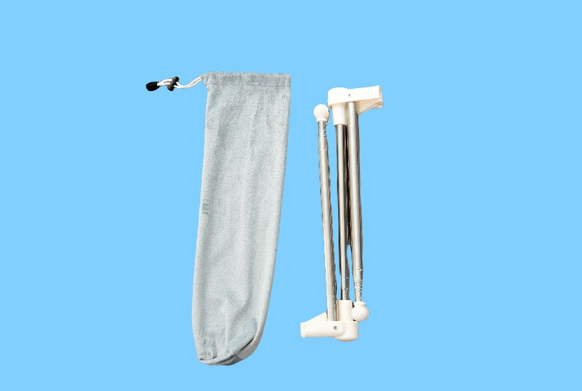 Portable Telescopic Folding Drying Rack Stainless Steel Telescopic Folding Hanger Household Bold Travel Clothes Bar