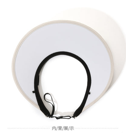 Upf50+ Large Brim Sun Hat for Women, Uv Protection, Open-Top Hat, Cycling Face-Covering Sun Hat, Breathable Ice Silk