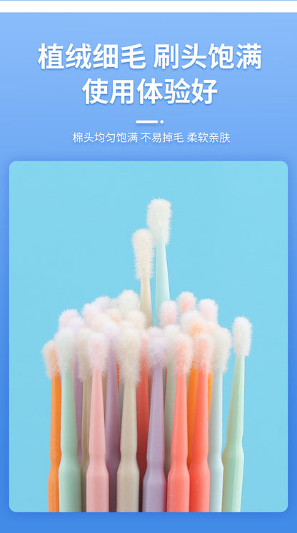 Wholesale New Macaron Color Removal Cotton Swab Grafting Eyelash Cleaning Cotton Stick Eyelash Multifunctional Nano Micro Coater