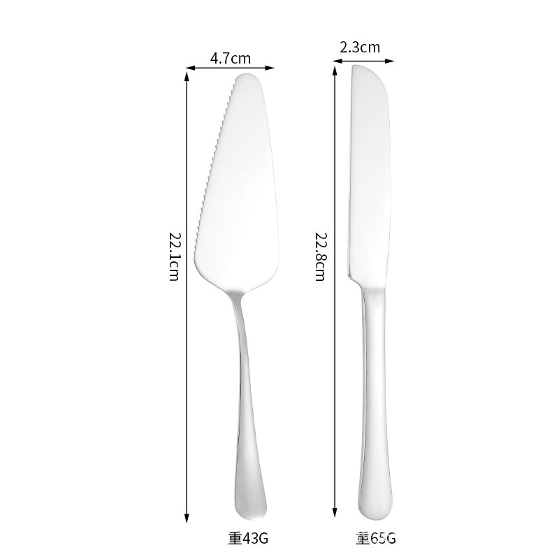 Cross-border Stainless Steel Cake Knife Shovel suit Kitchen Pizza Cutter Creative Baking Household Cream Shovel Knife Gift Box