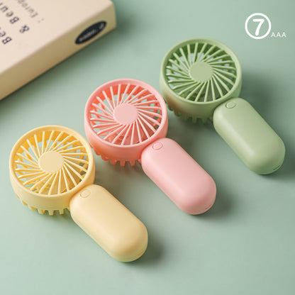New cartoon mini fan summer outdoor portable USB rechargeable fan student dormitory desktop fan